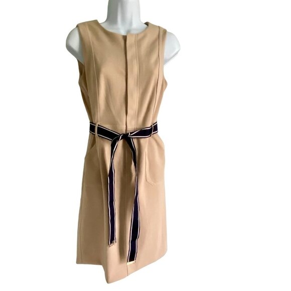 Tommy Hilfiger Sleeveless Scuba Crepe Dress with Front Zipper Pockets Size 4 - Picture 1 of 10